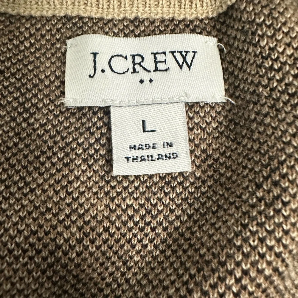 J.Crew Tan and Black Animal Print Sweater size L
